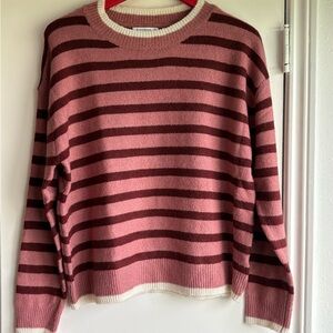 Staccato Pink and Maroon Striped Sweater